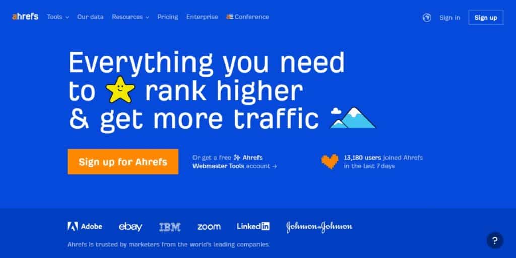 Ahrefs screenshot