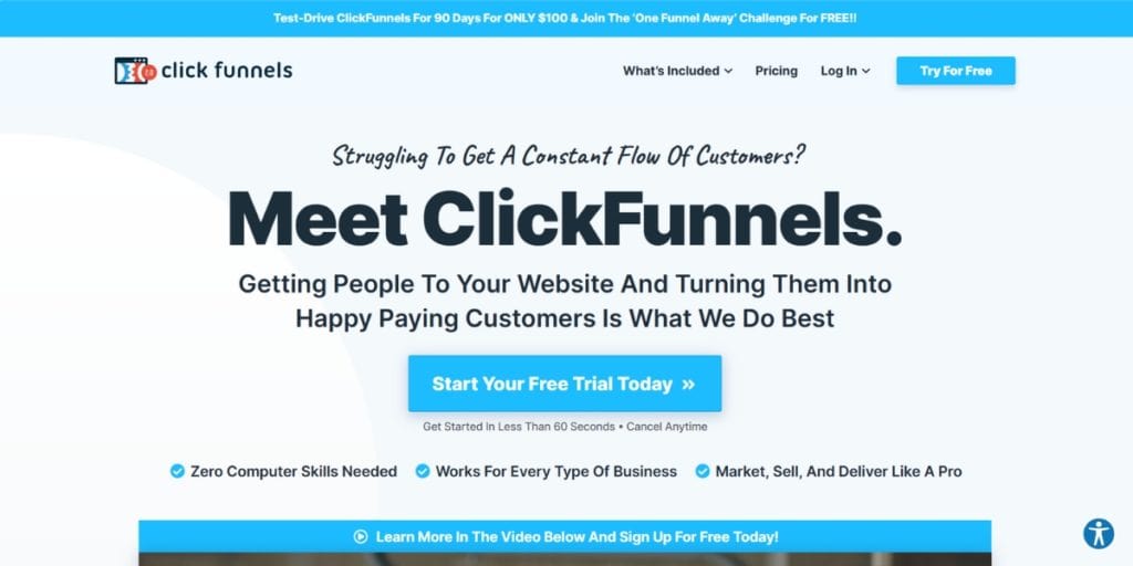 Click Funnels screenshots